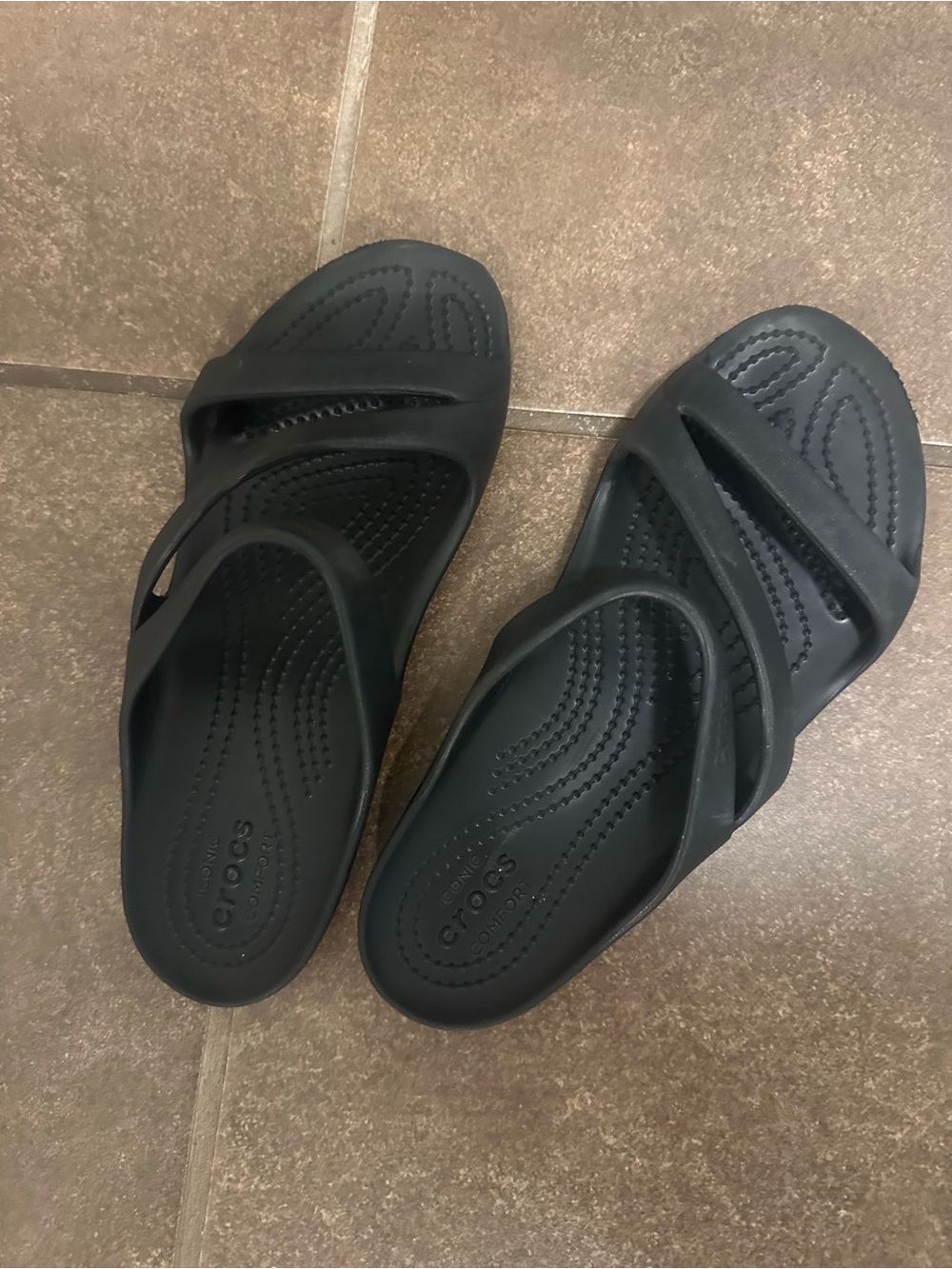 CROCS Black Croslite Slide Sandals